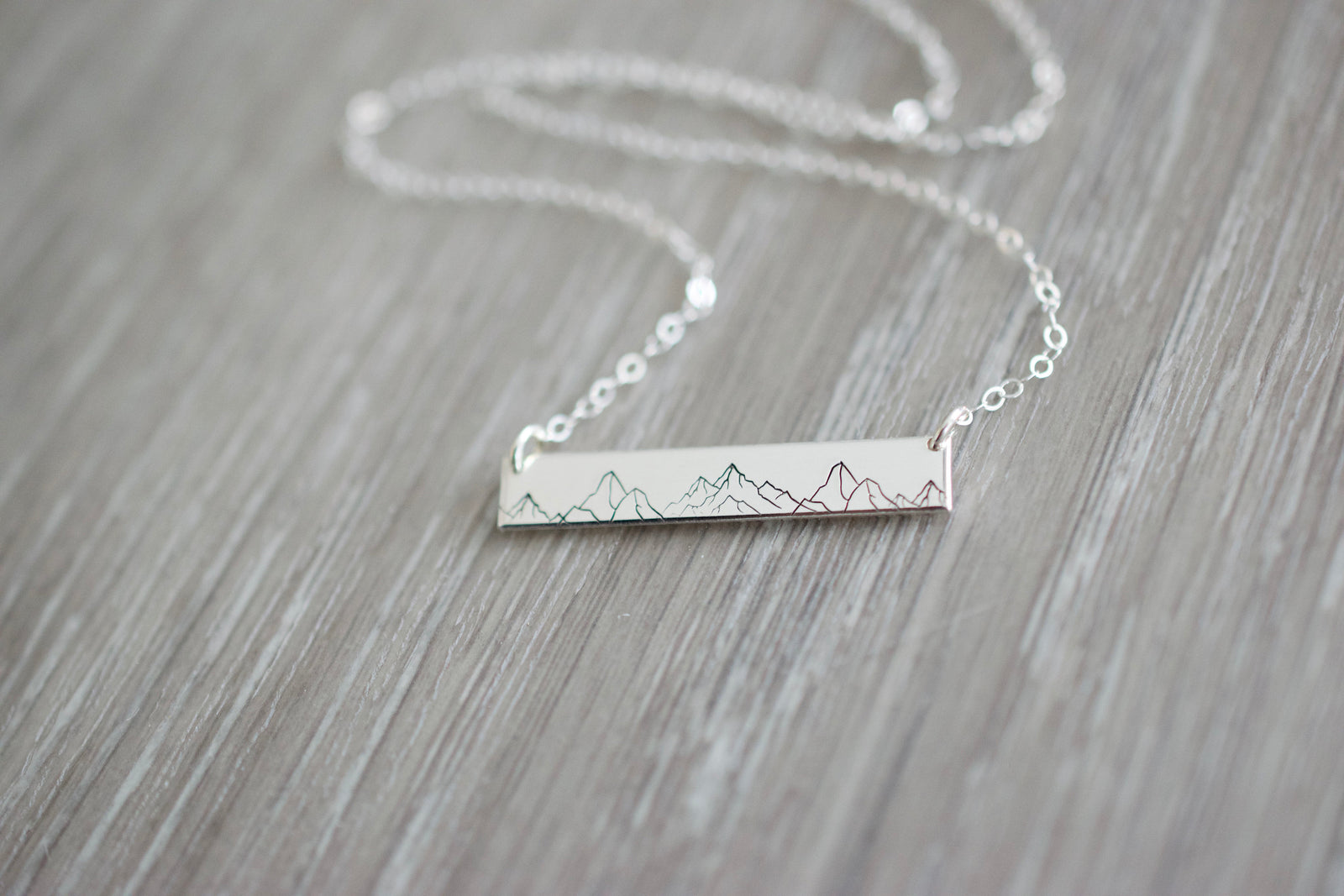 Mountain Bar Necklace - Sterling, 14kt Gold Fill, Rose Gold
