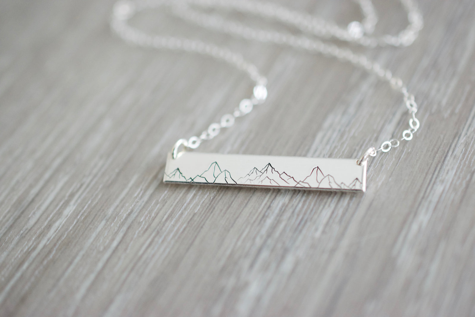 Mountain Bar Necklace - Sterling, 14kt Gold Fill, Rose Gold
