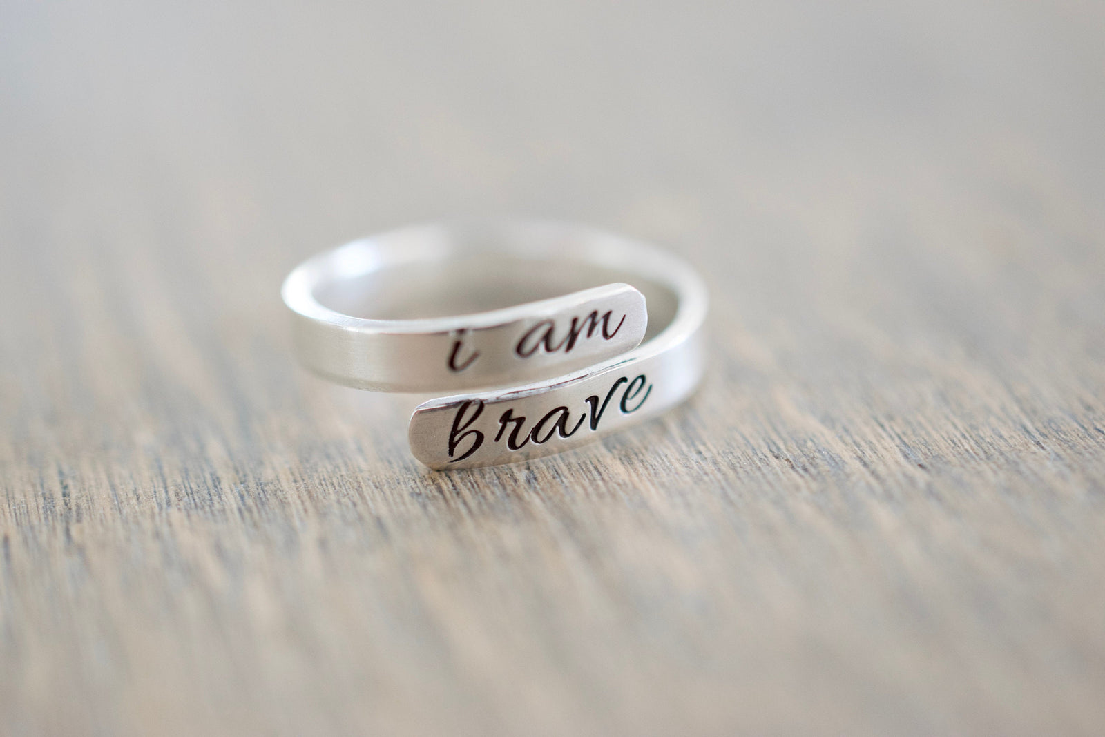 I am Brave Wrap Ring - Sterling Silver Ring
