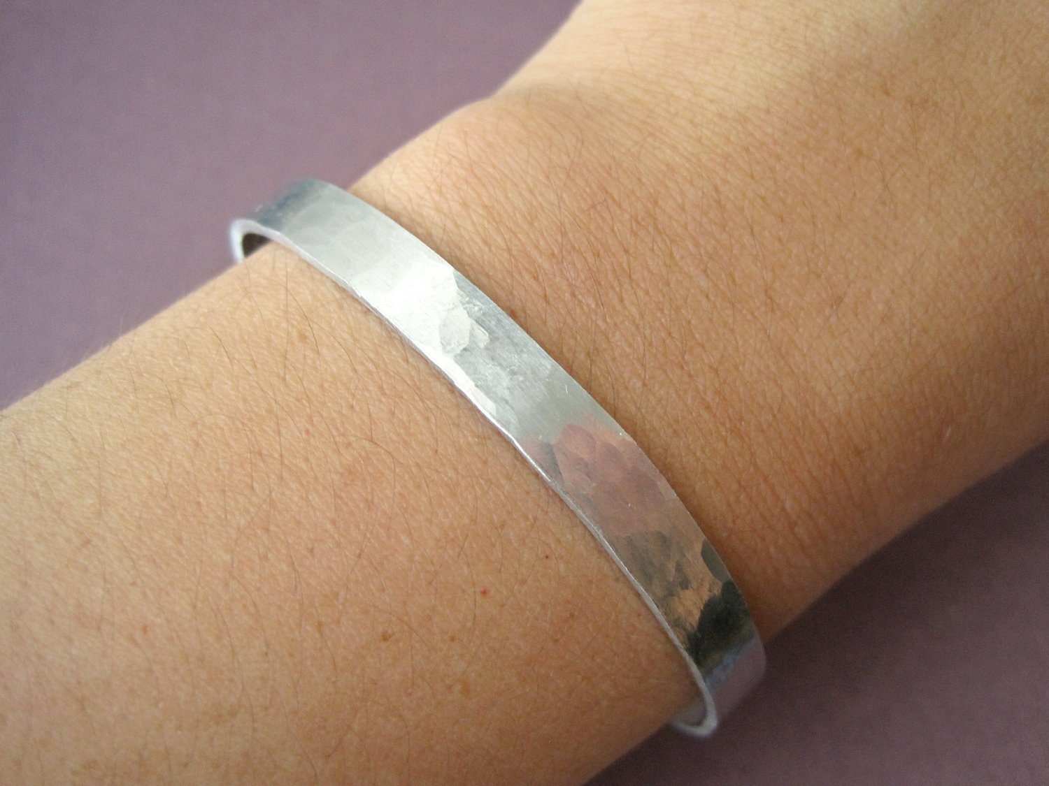 Personalized Hammered Bracelet 