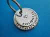 Latitude and Longitude Keychain, view from above