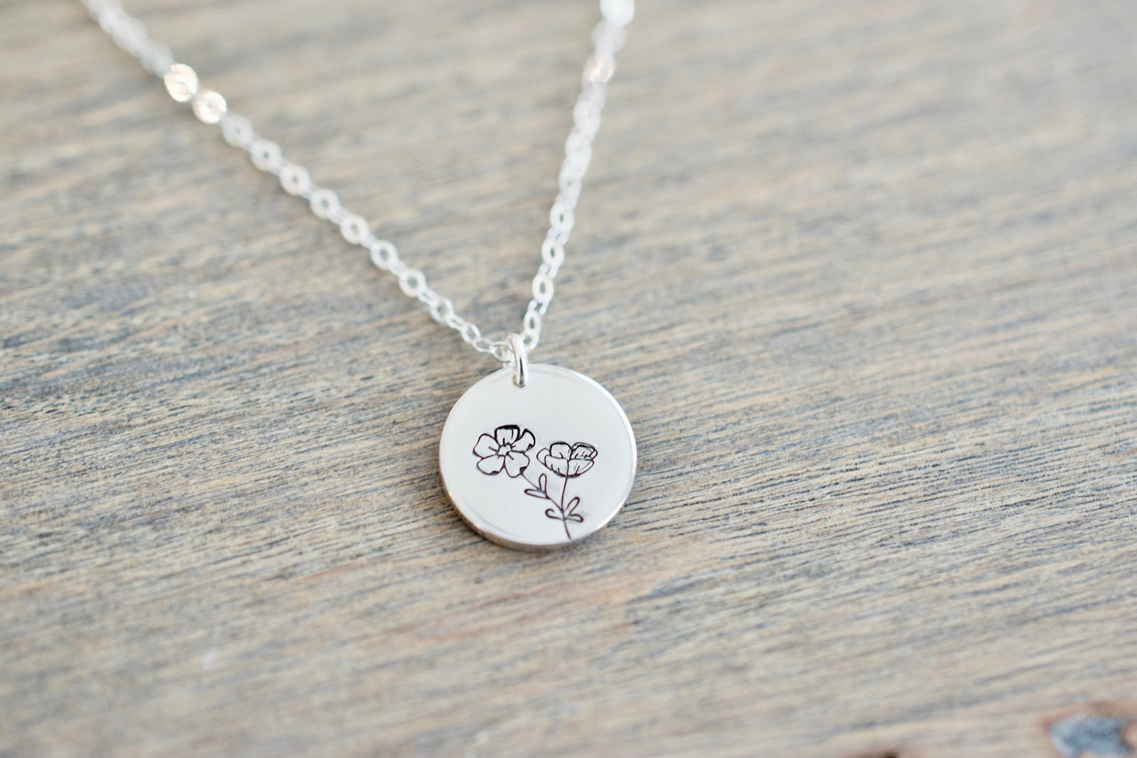 Cosmos Necklace - Birthmonth Flower - October Jewelry - Cosmos Charm