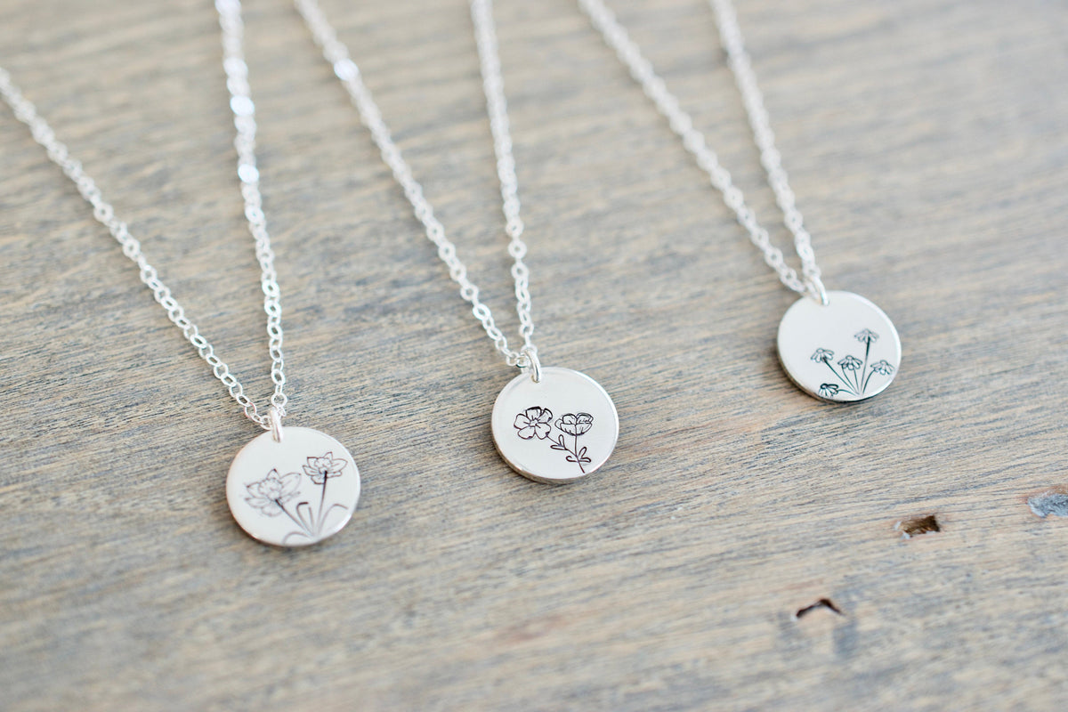 Cosmos Necklace - Birthmonth Flower - October Jewelry - Cosmos Charm