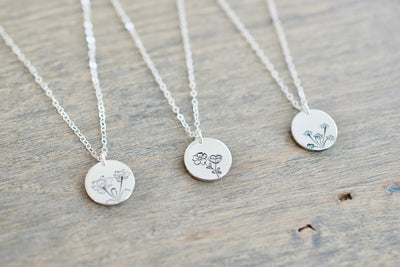 Cosmos Necklace - Birthmonth Flower - October Jewelry - Cosmos Charm