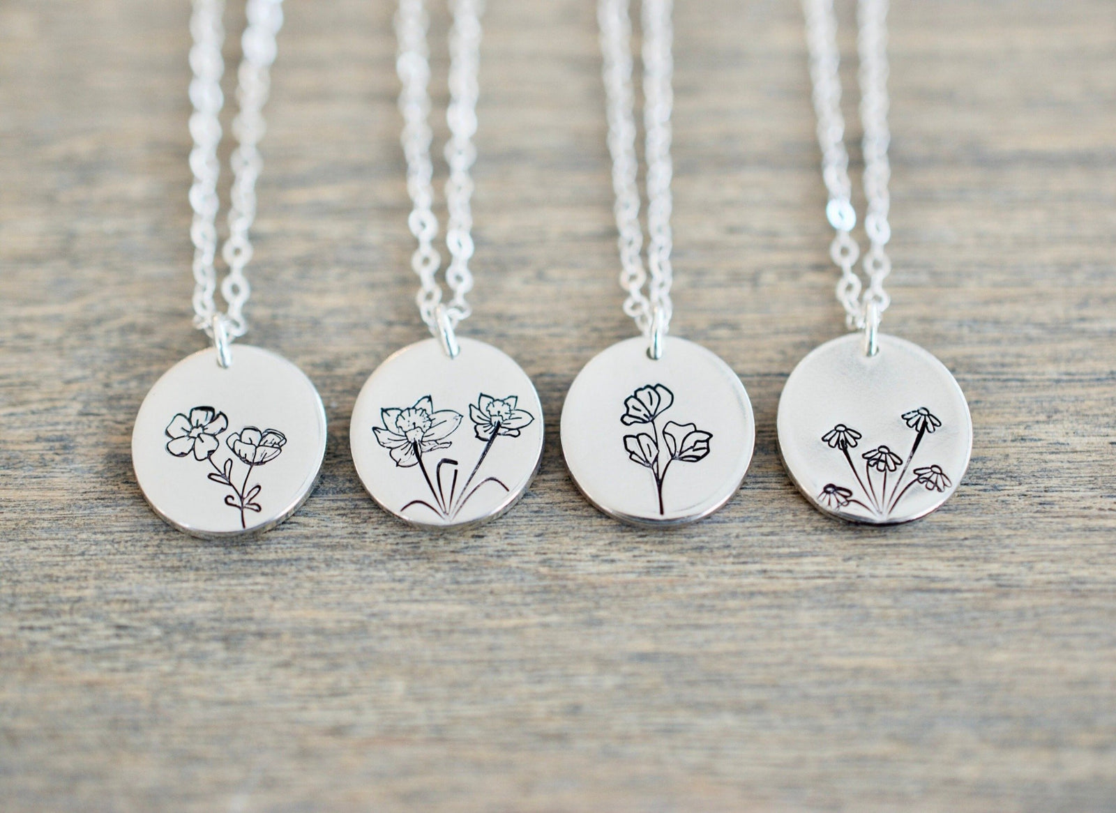 Birthmonth Flower Necklace - Flower Charm