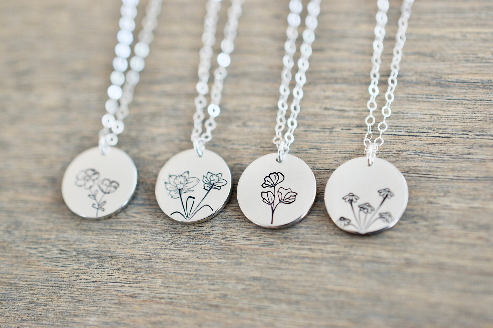 Birthmonth Flower Necklace - Flower Charm