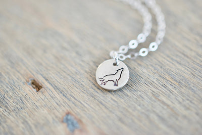 Wolf Necklace - Sterling Necklace