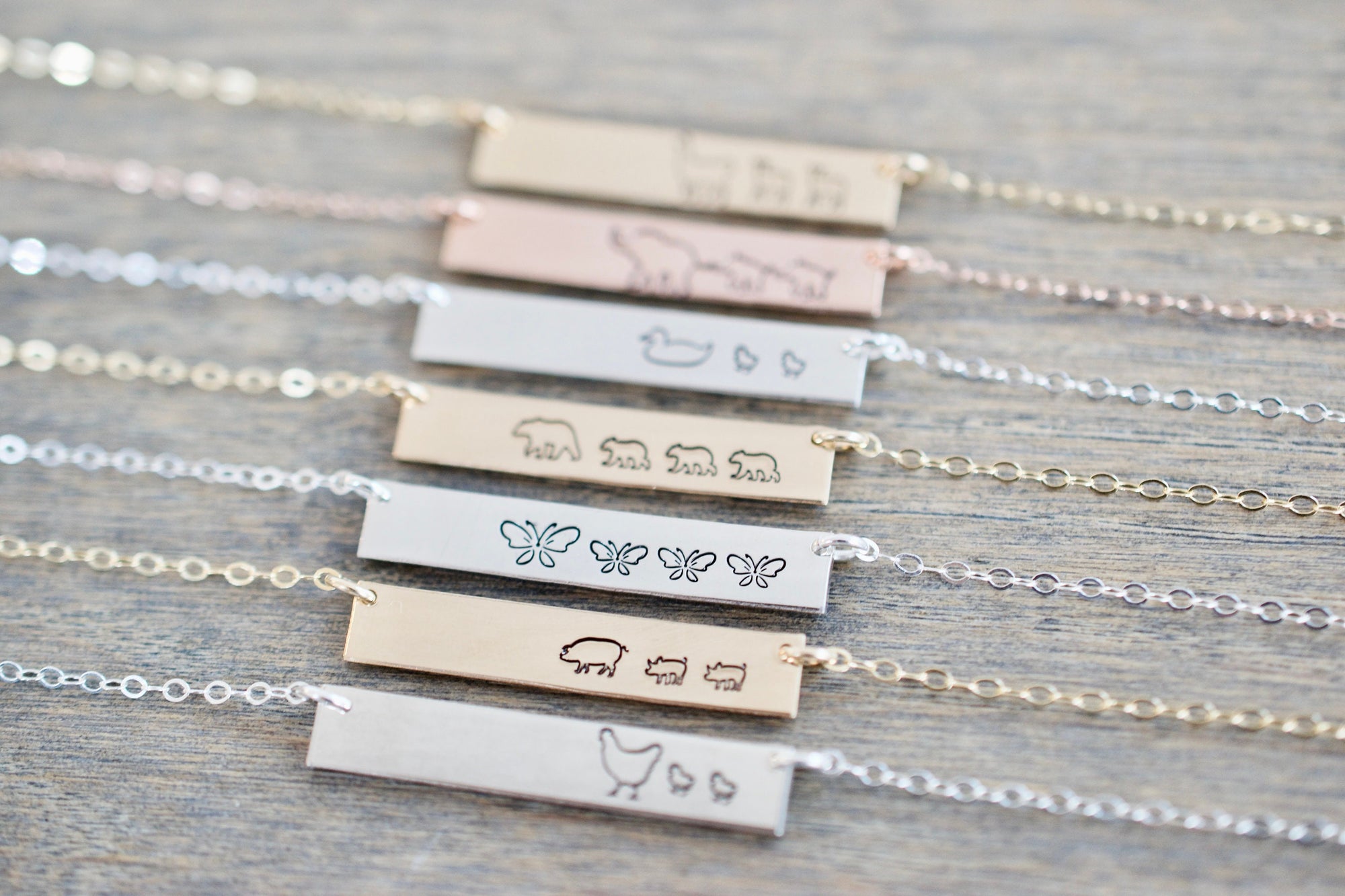 Llama Mama Bar Necklace - Custom Bar Necklace - Gift for Mom and Grandma