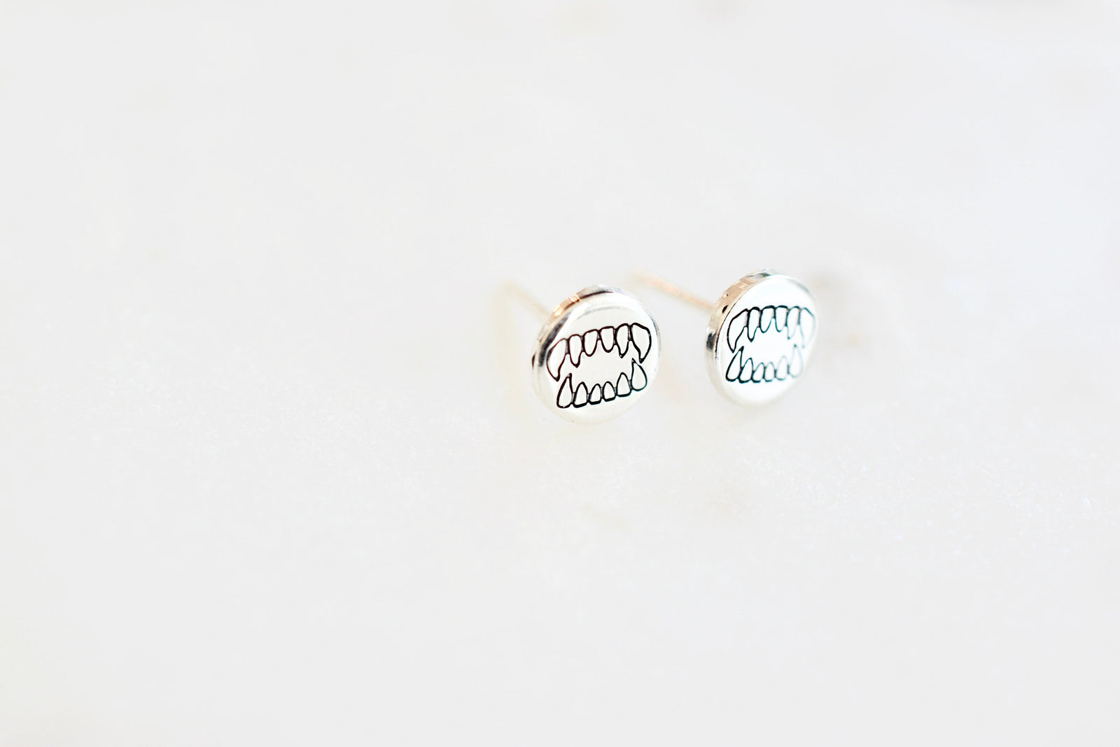 Fang Earrings - Sterling Monster Teeth Earrings - Gift for her