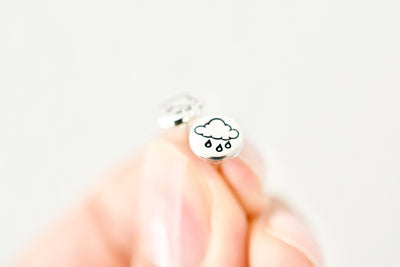Cloudy Day Earrings - Sterling Earrings - Gift for her