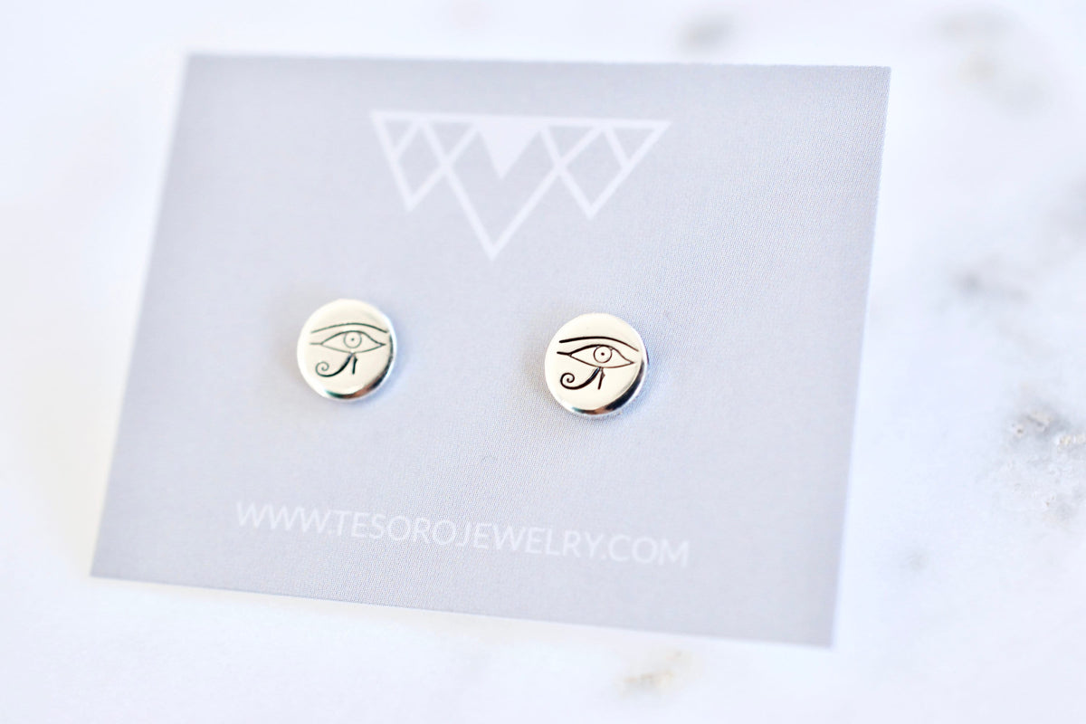 Eye of Ra Earrings - Sterling Earrings for Her