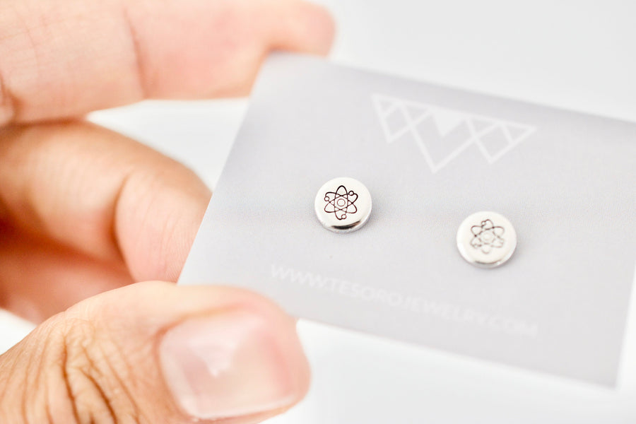 Atom Earrings - Sterling Science Jewelry