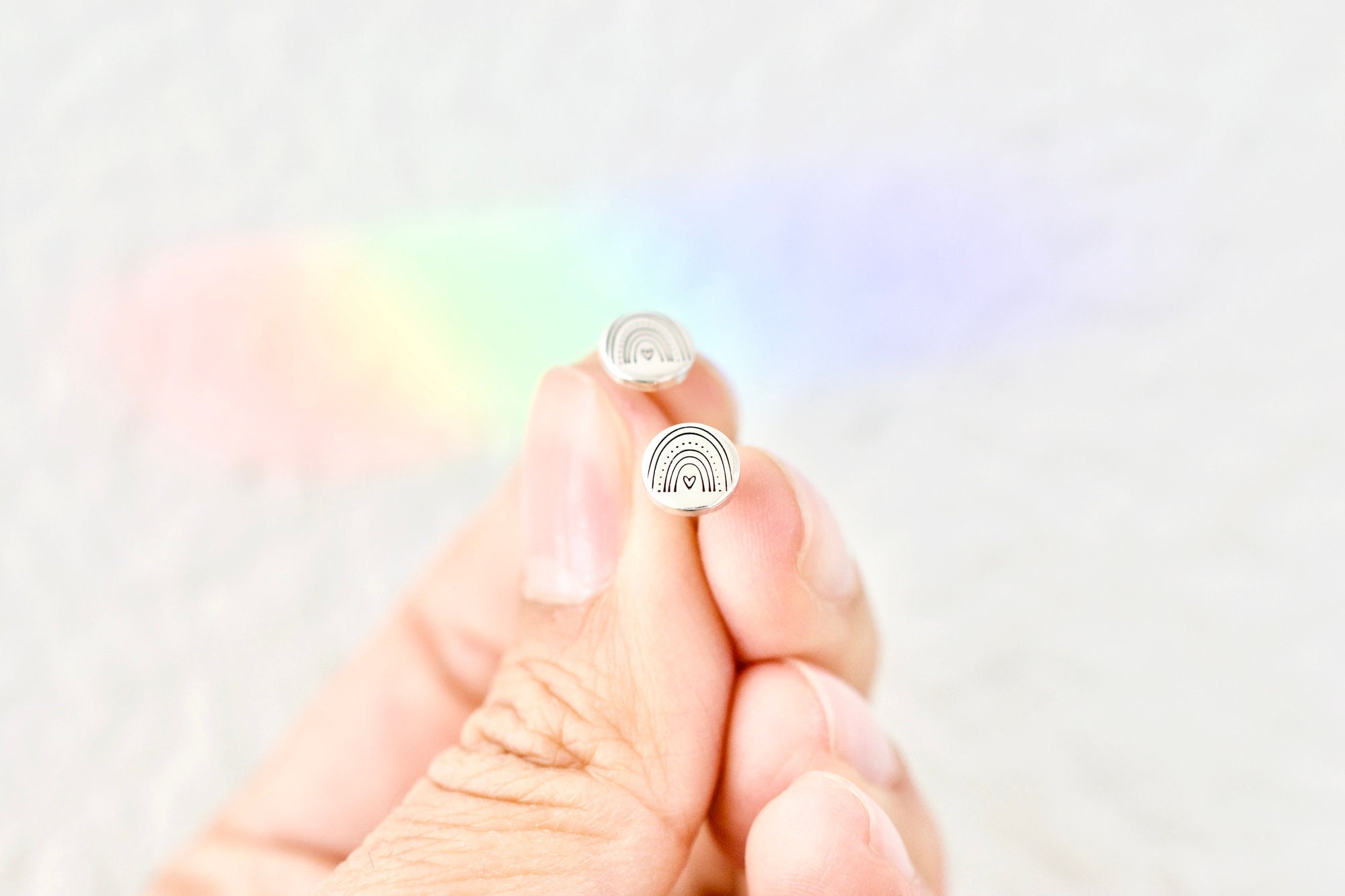 Rainbow Earrings - Sterling Earrings - Gift for her