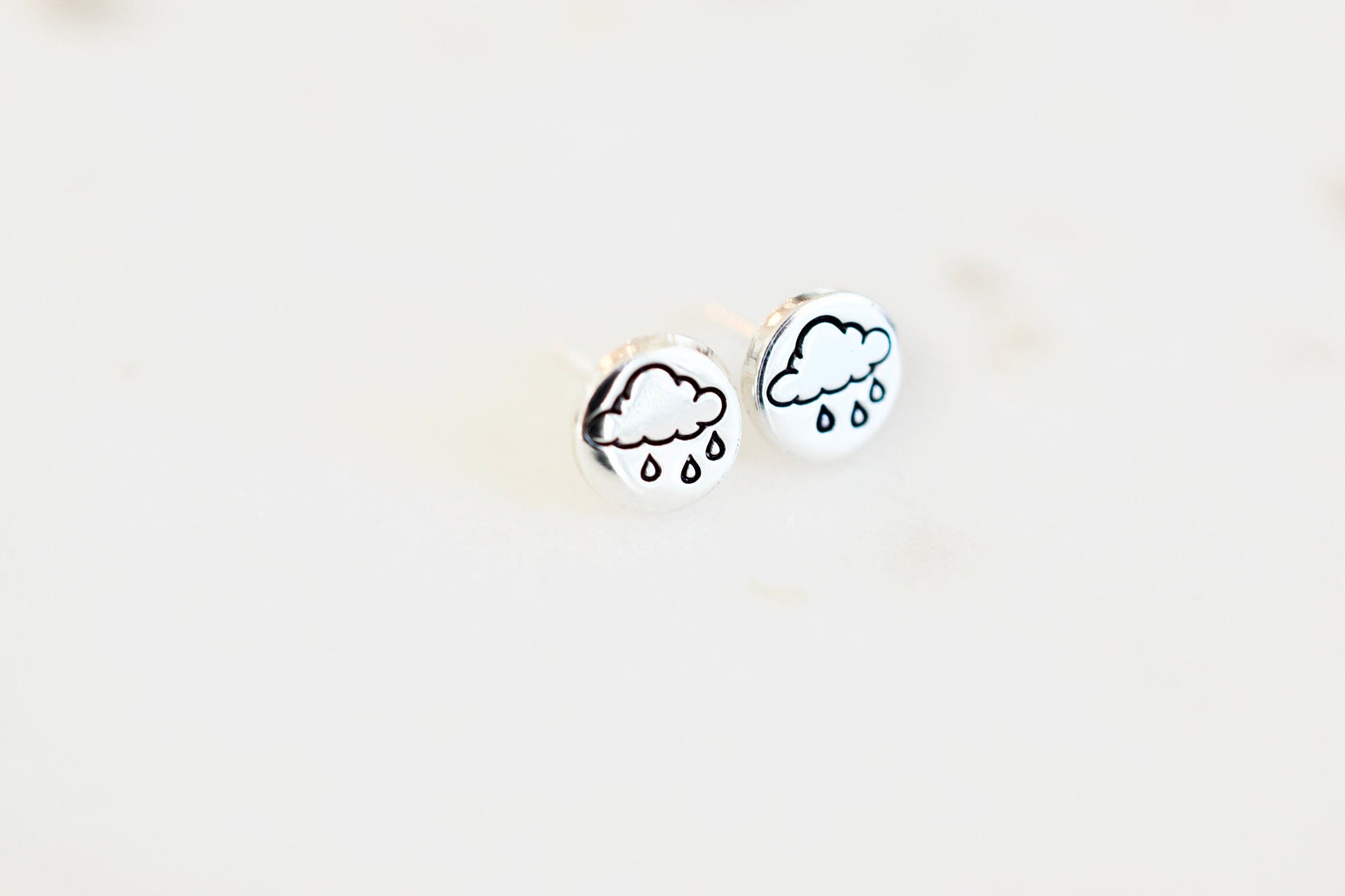 Cloudy Day Earrings - Sterling Earrings - Gift for her