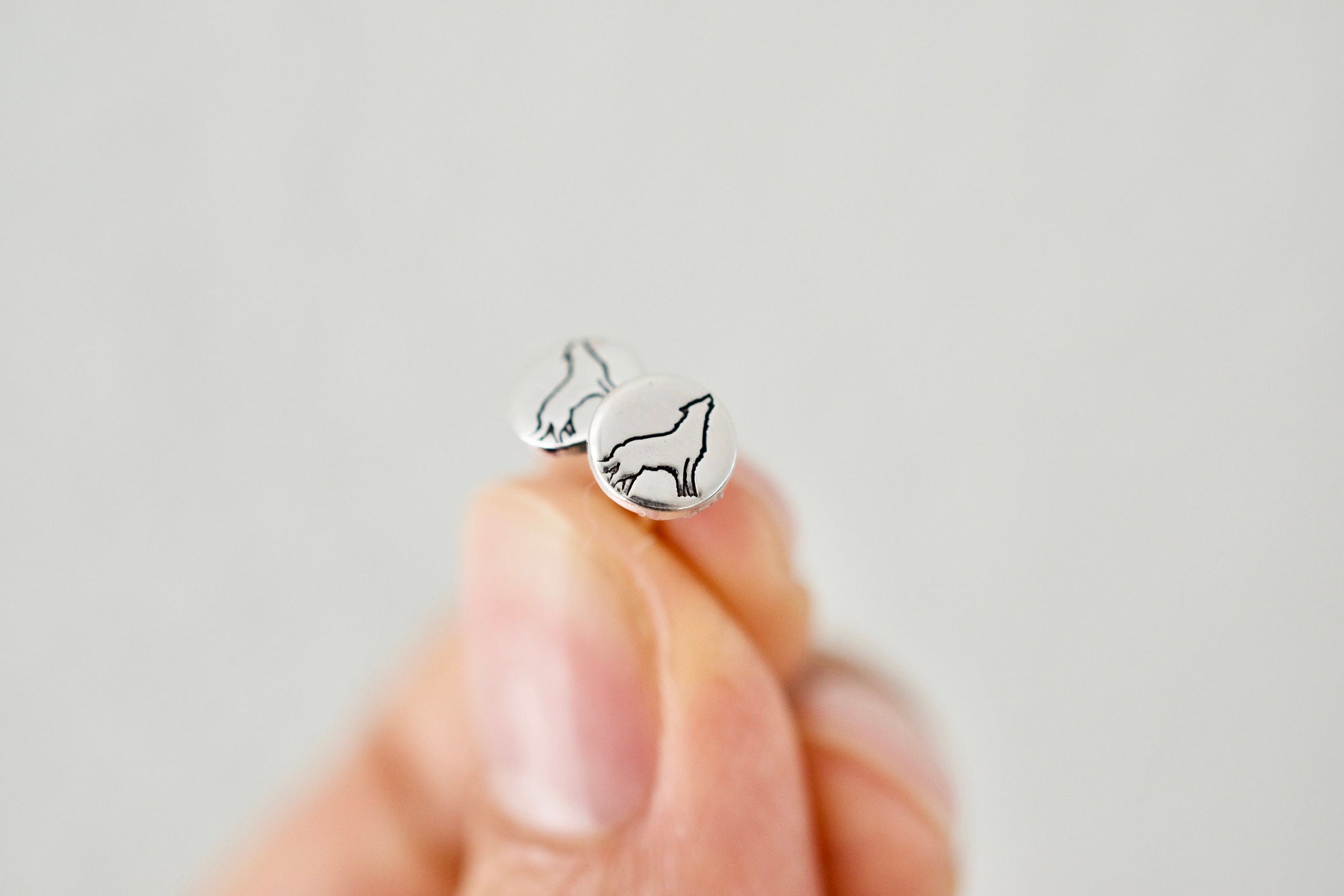 Wolf Earrings - Sterling Earrings