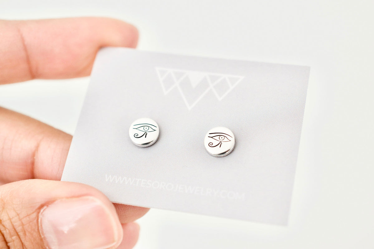 Eye of Ra Earrings - Sterling Earrings for Her