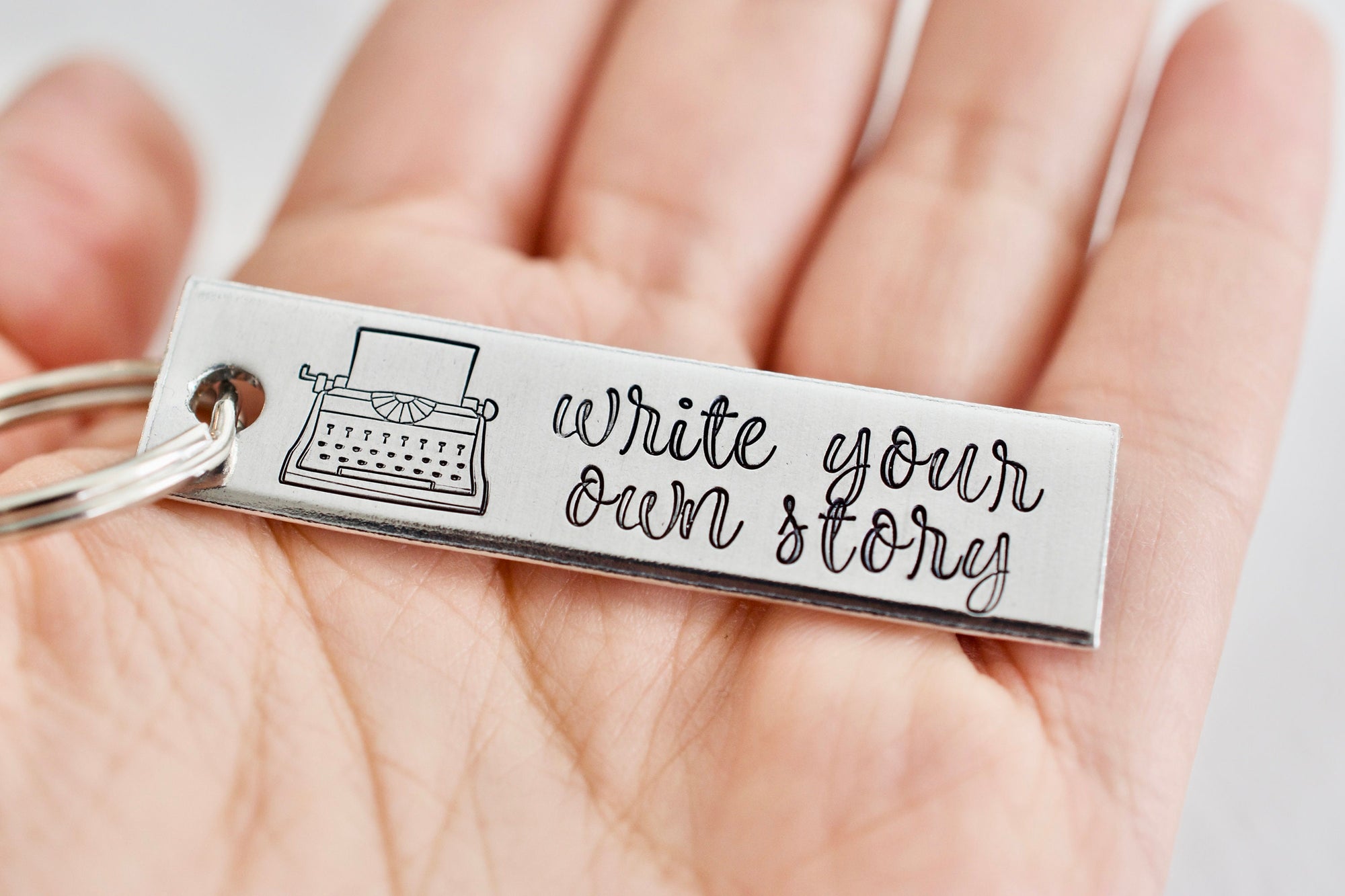 Write your own story Keychain - GIft for Her