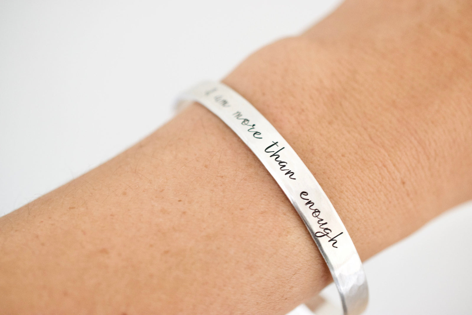 I am more than enough Cuff Bracelet - Bracelet for Women - 1/4 inch