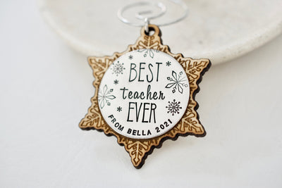 Best Teacher Ever Ornament - 2021 Christmas Ornament