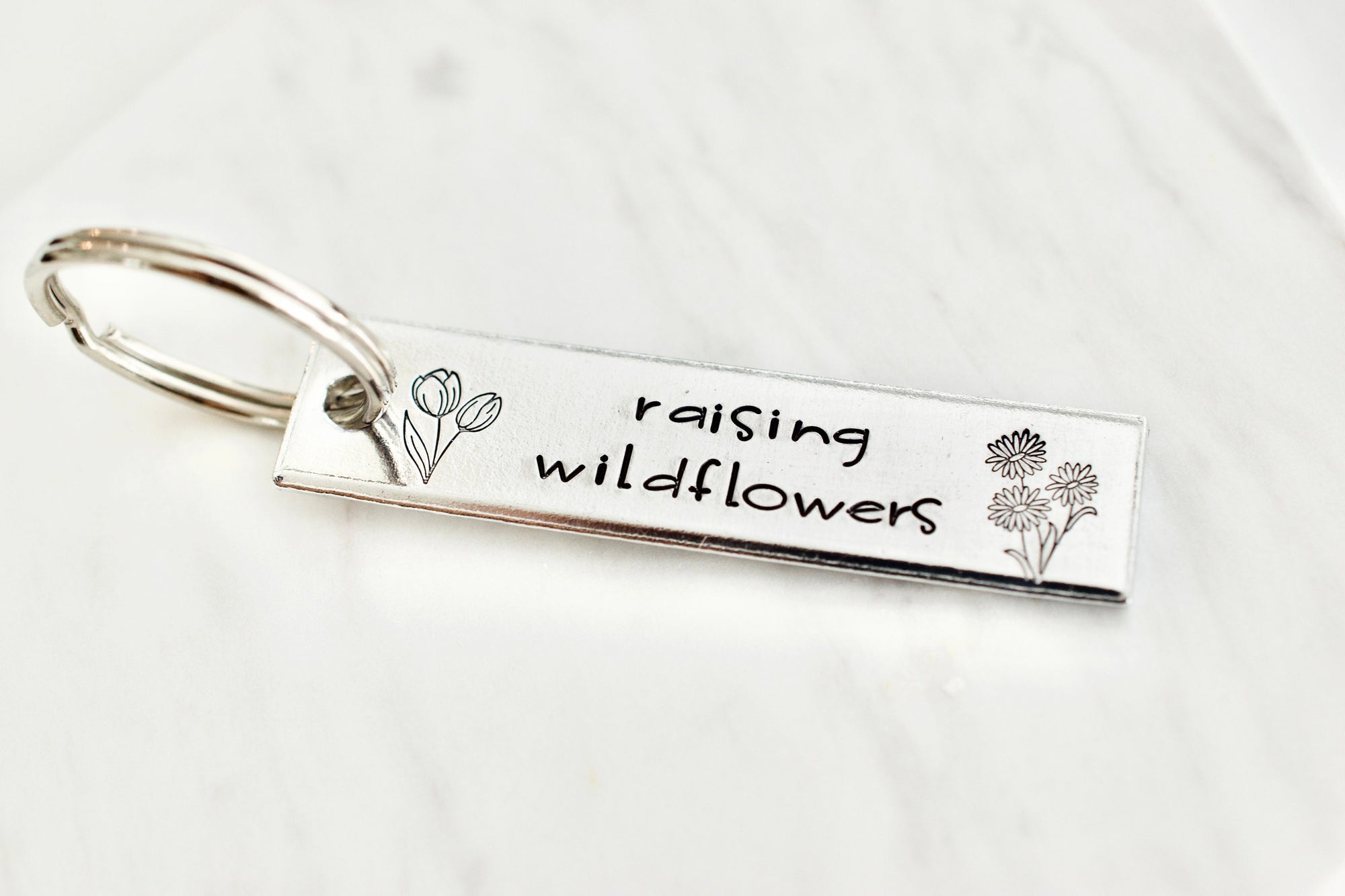 Raising Wildflowers Keychain - Birth Month Flower