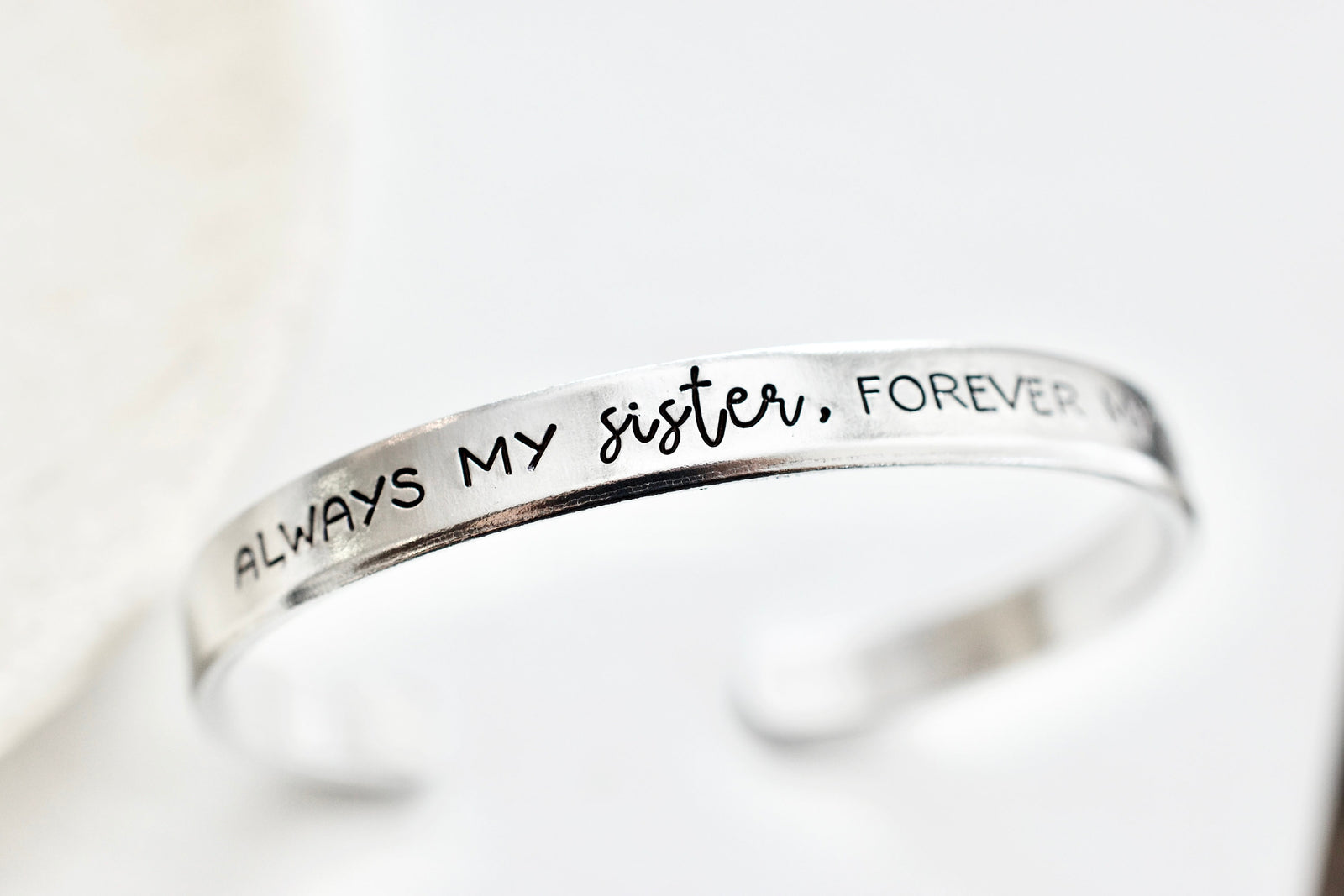 Always my SIster, Forever my Friend Bracelet - Friendship Jewelry - 1/4 inch