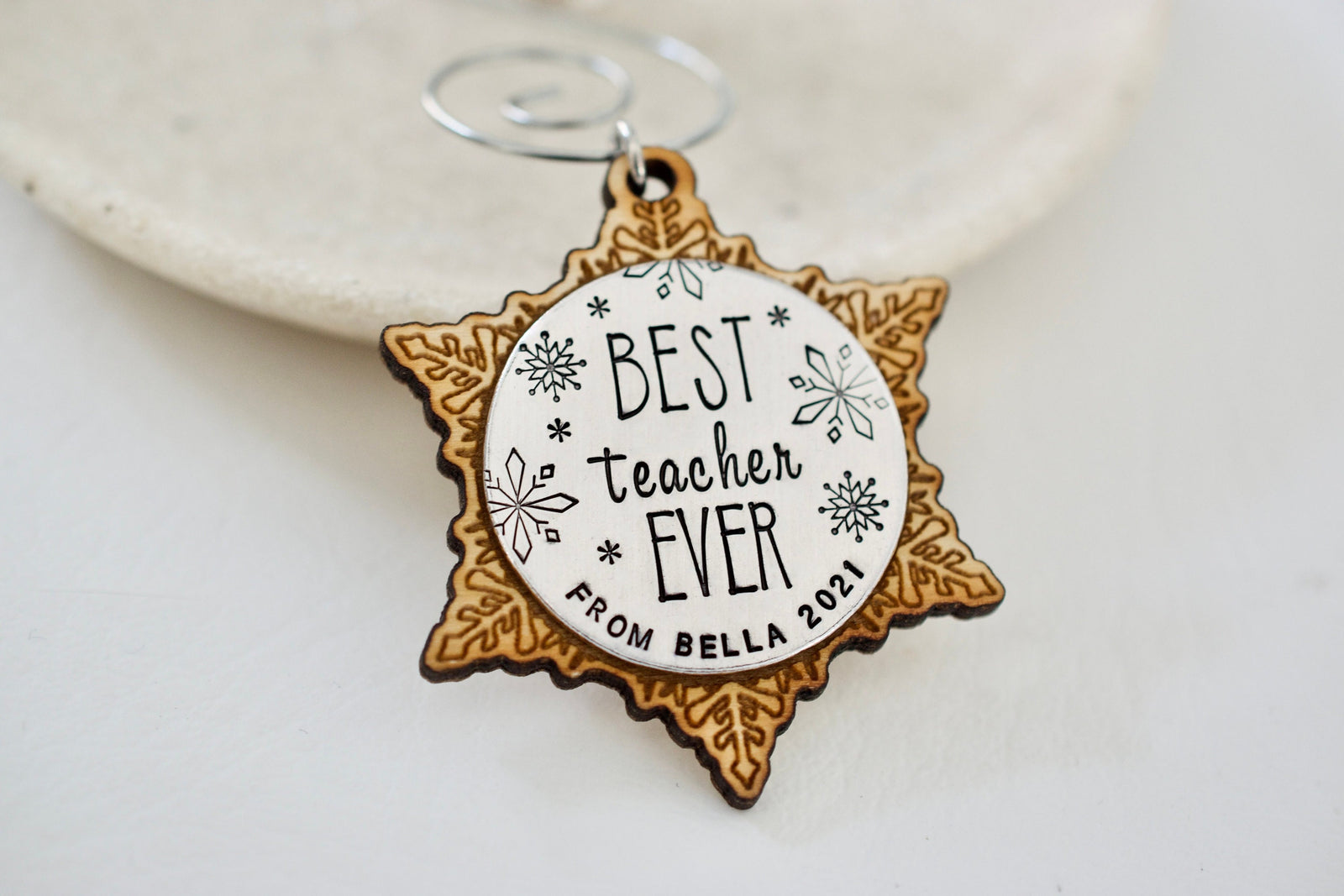 Best Teacher Ever Ornament - 2021 Christmas Ornament
