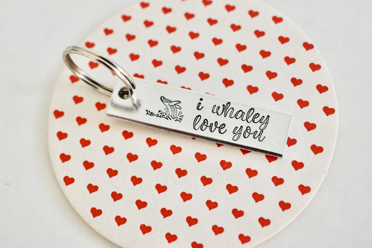 I whaley love you Keychain - Whale Keychain