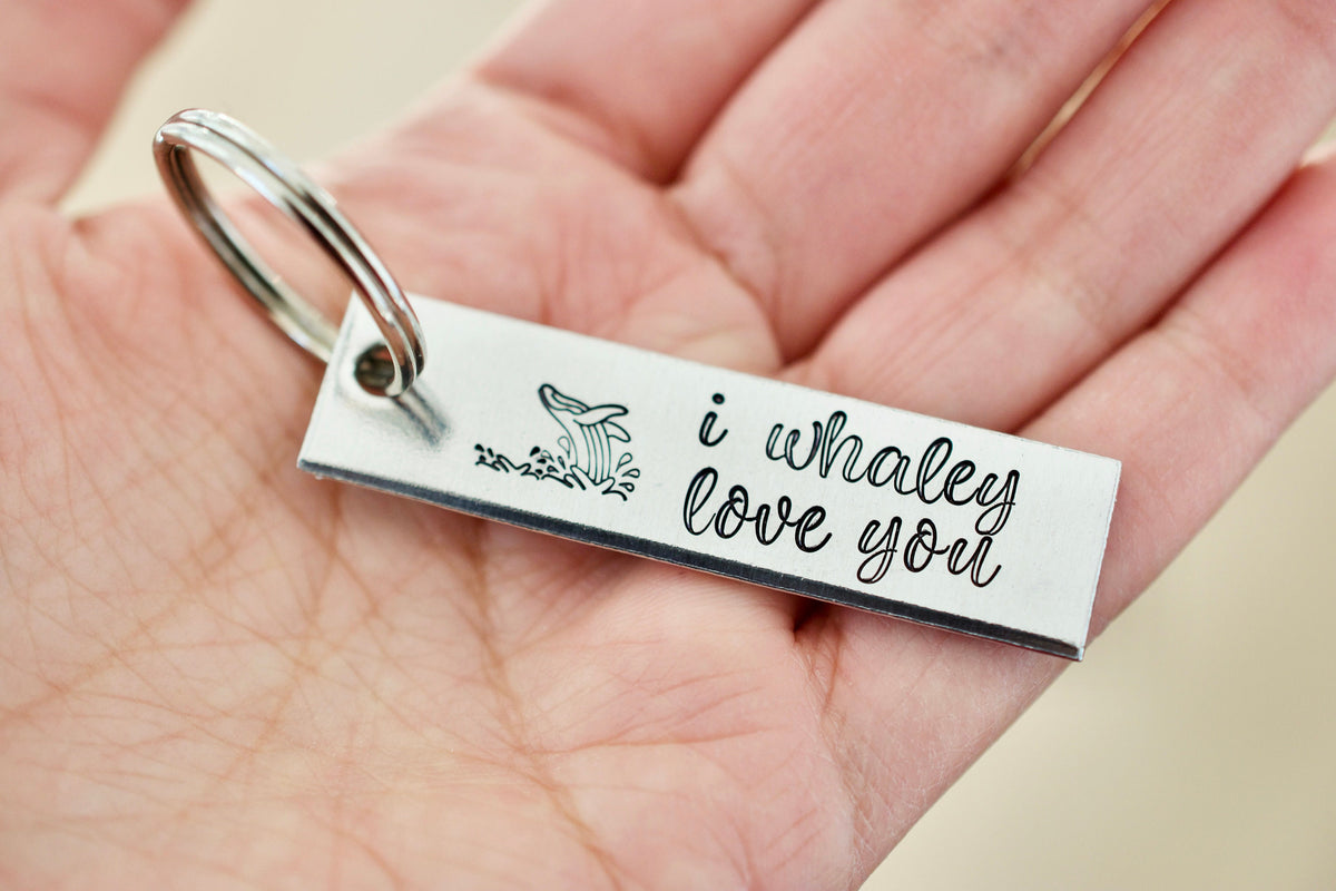 I whaley love you Keychain - Whale Keychain