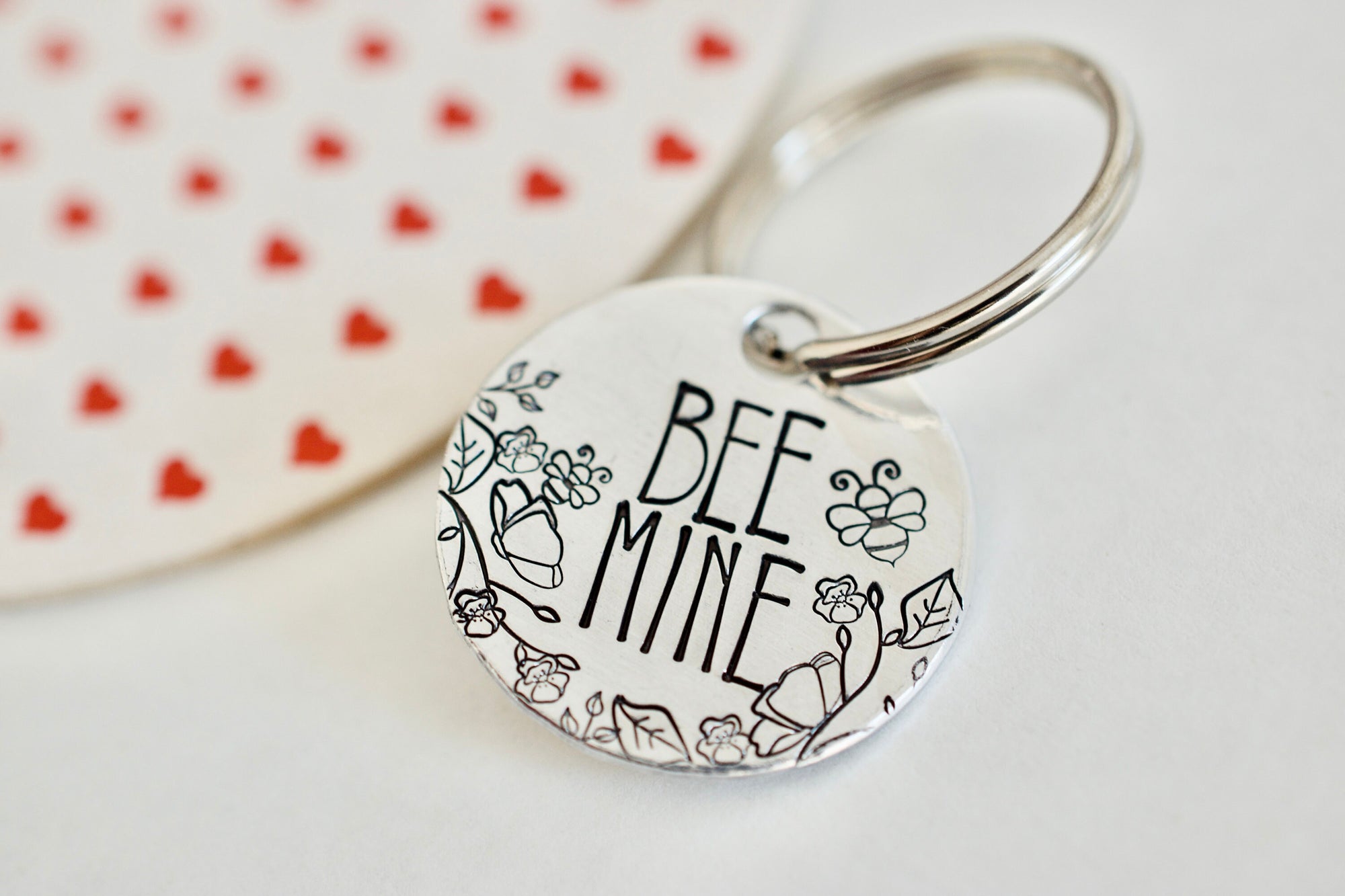 Be Mine Keychain - Bee Valentine's Day Keychain