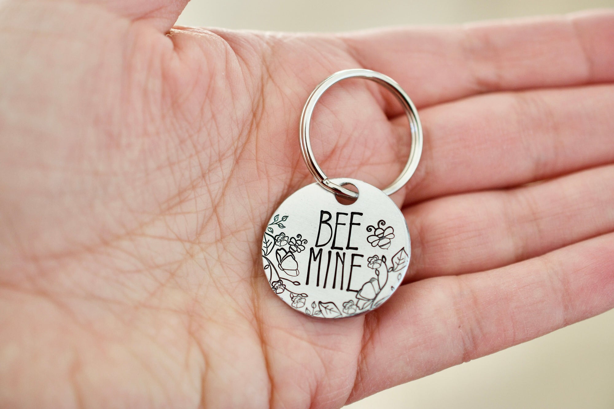 Be Mine Keychain - Bee Valentine's Day Keychain