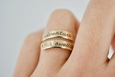 Adventure Awaits Ring - Sterling Silver Wrap Ring
