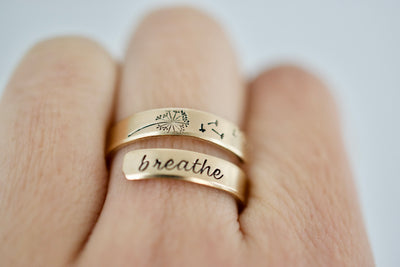 Breathe Wrap Ring - Dandelion Ring