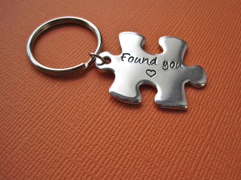 Puzzle piece store key chains