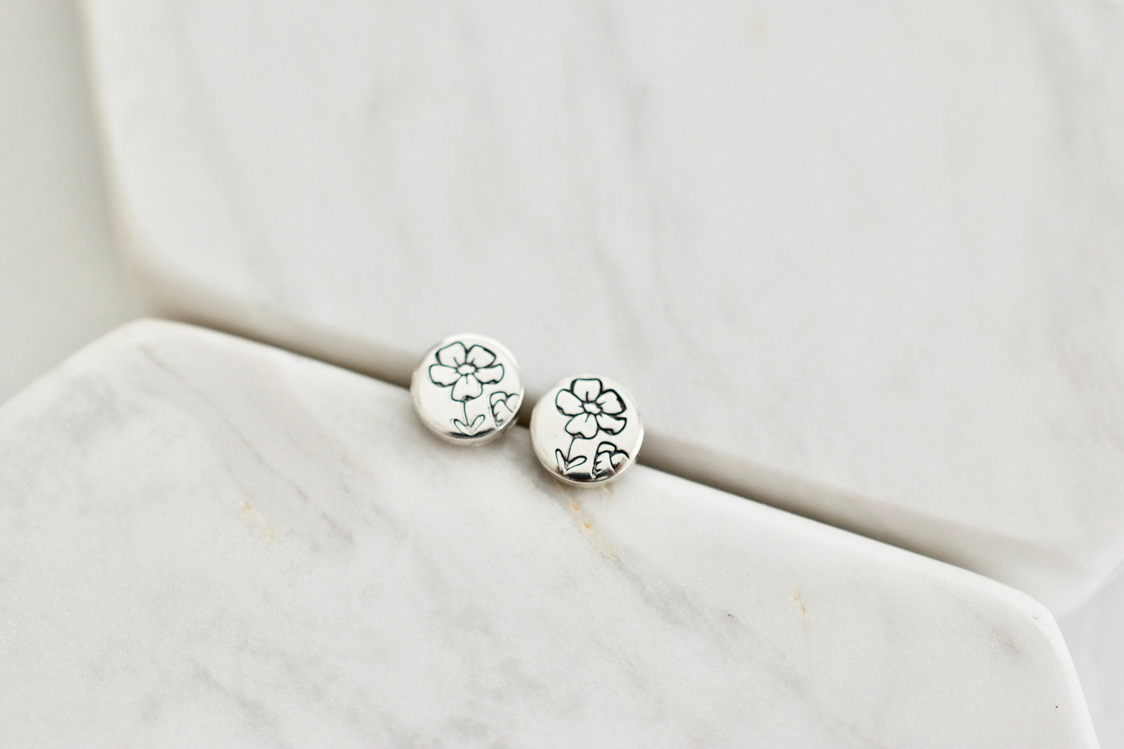 Cosmos Earrings - October Birth Flower