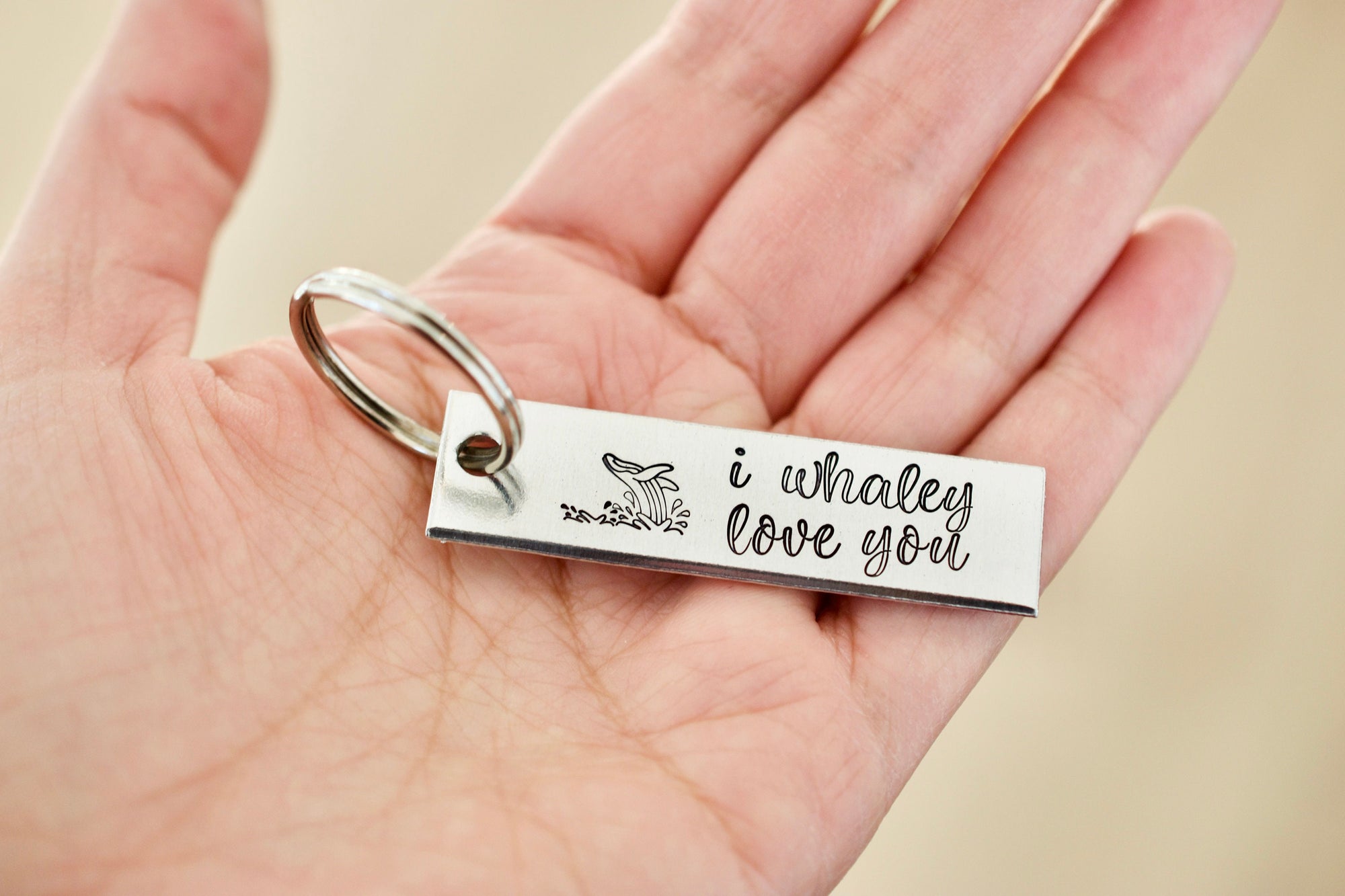 I whaley love you Keychain - Whale Keychain