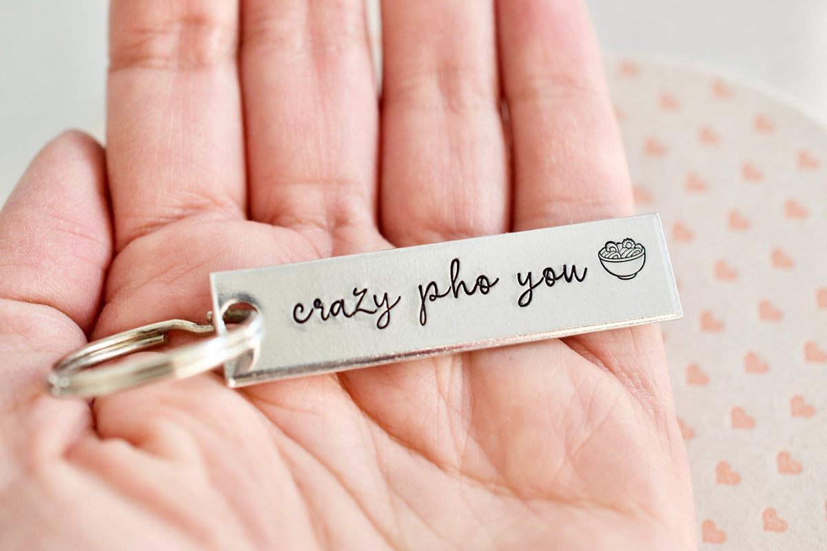 Crazy Pho You Keychain - Food Keychain