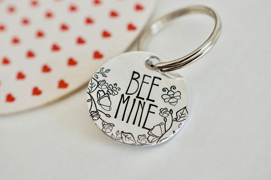 Be Mine Keychain - Bee Valentine's Day Keychain