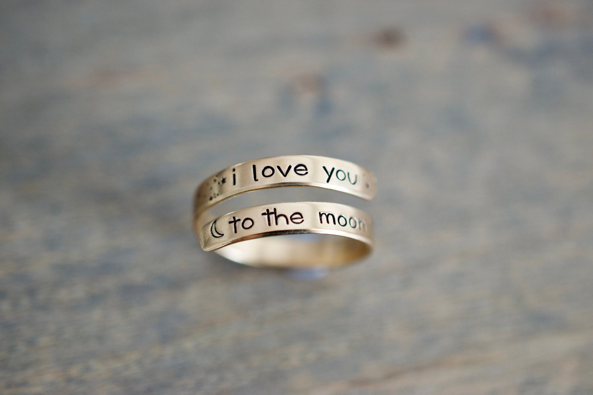 I Love You to the Moon Wrap Ring