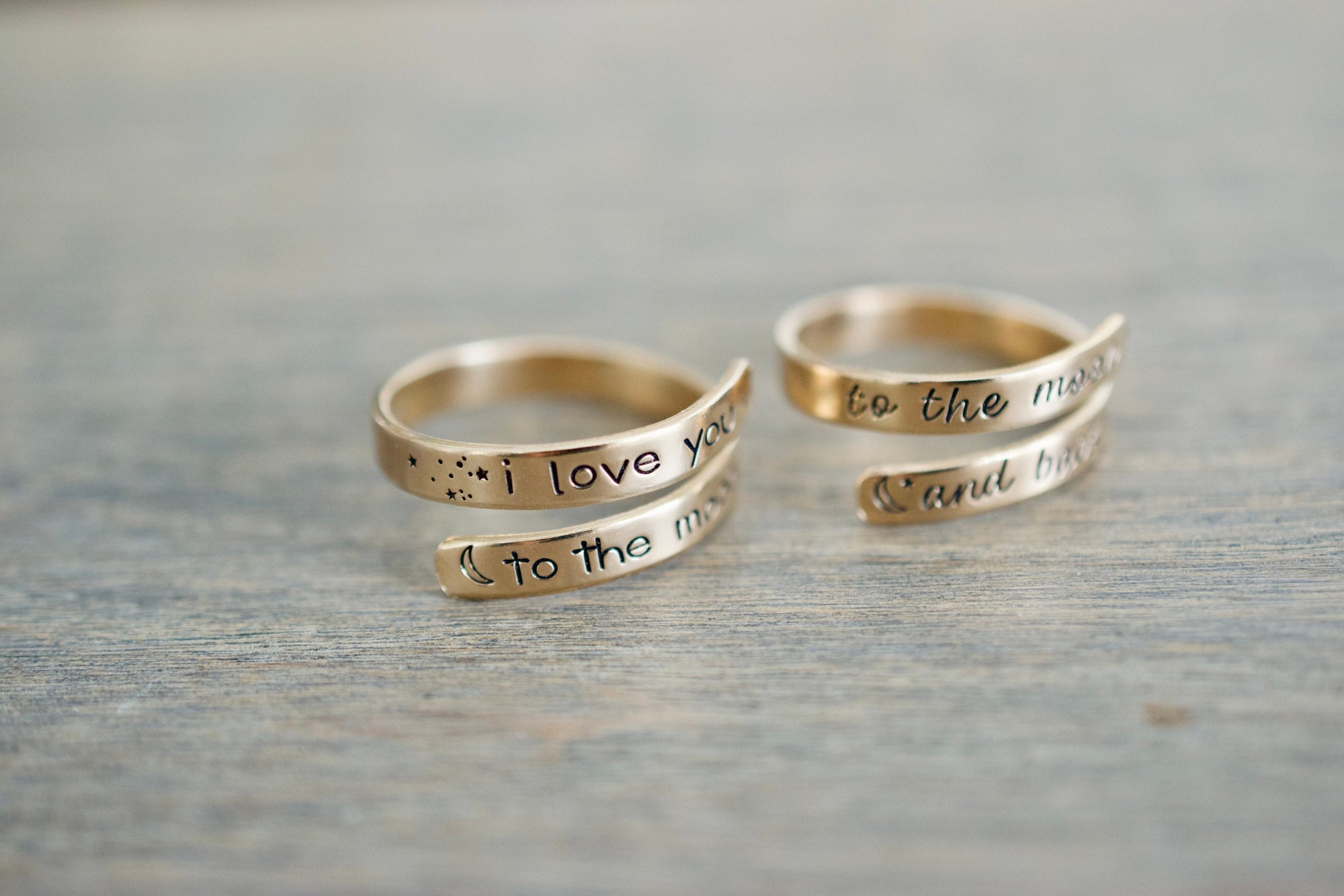 I Love You to the Moon Wrap Ring