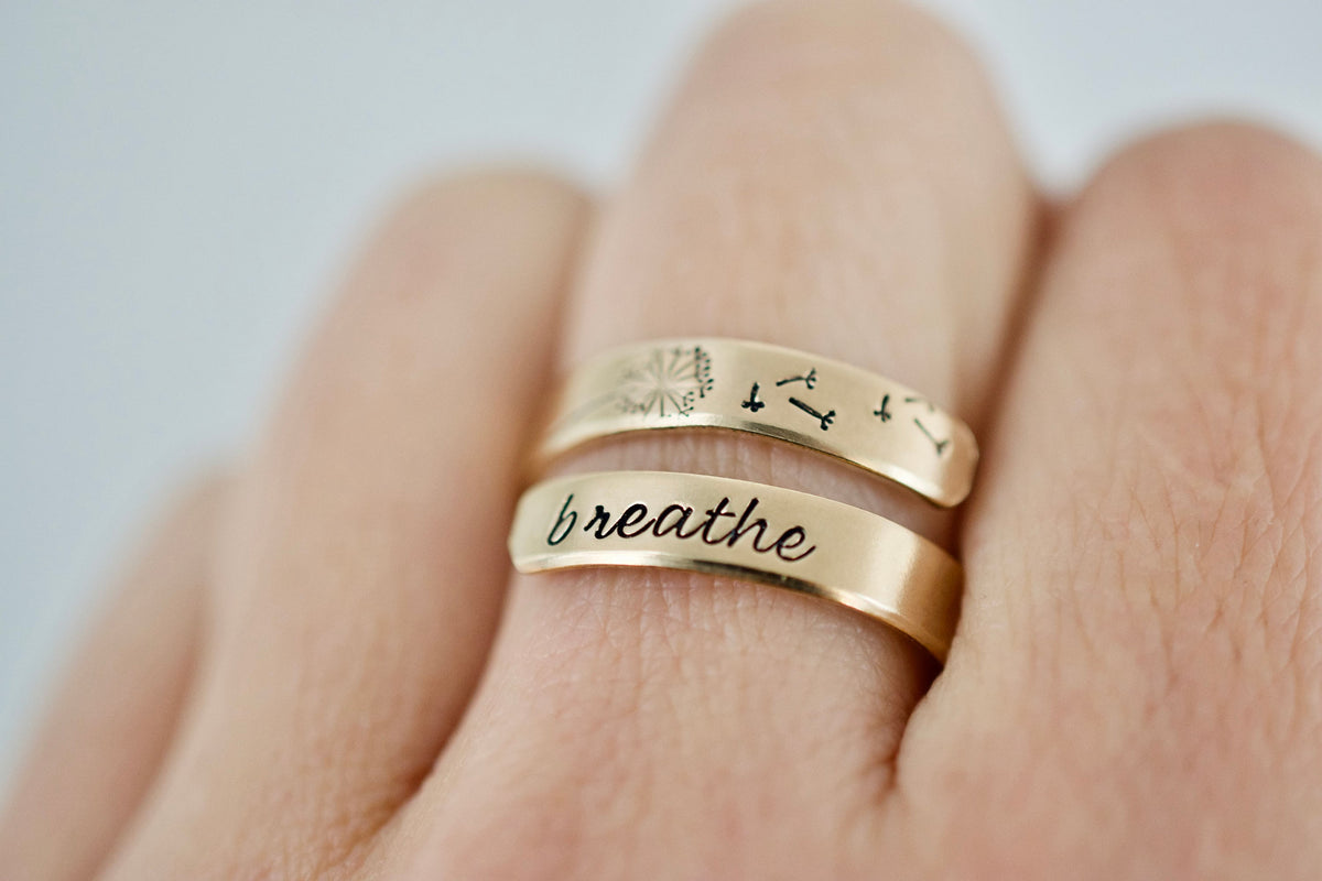 Breathe Wrap Ring - Dandelion Ring