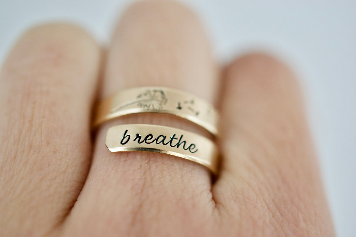 Breathe Wrap Ring - Dandelion Ring