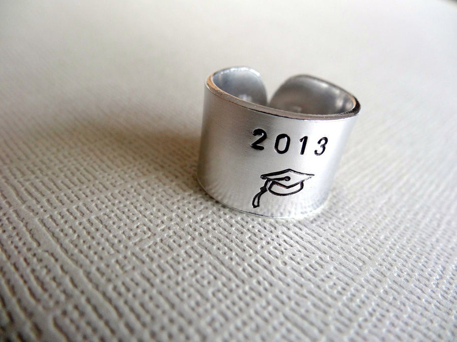 Graduation Ring | Hand Stamped Ring