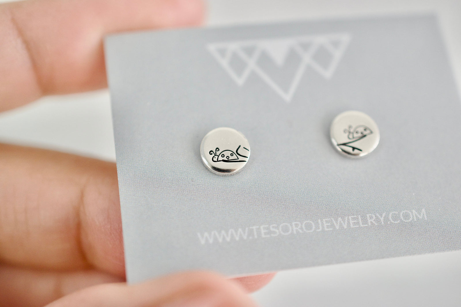 Ladybug Earrings - Sterling 14kt Goldfill Earrings