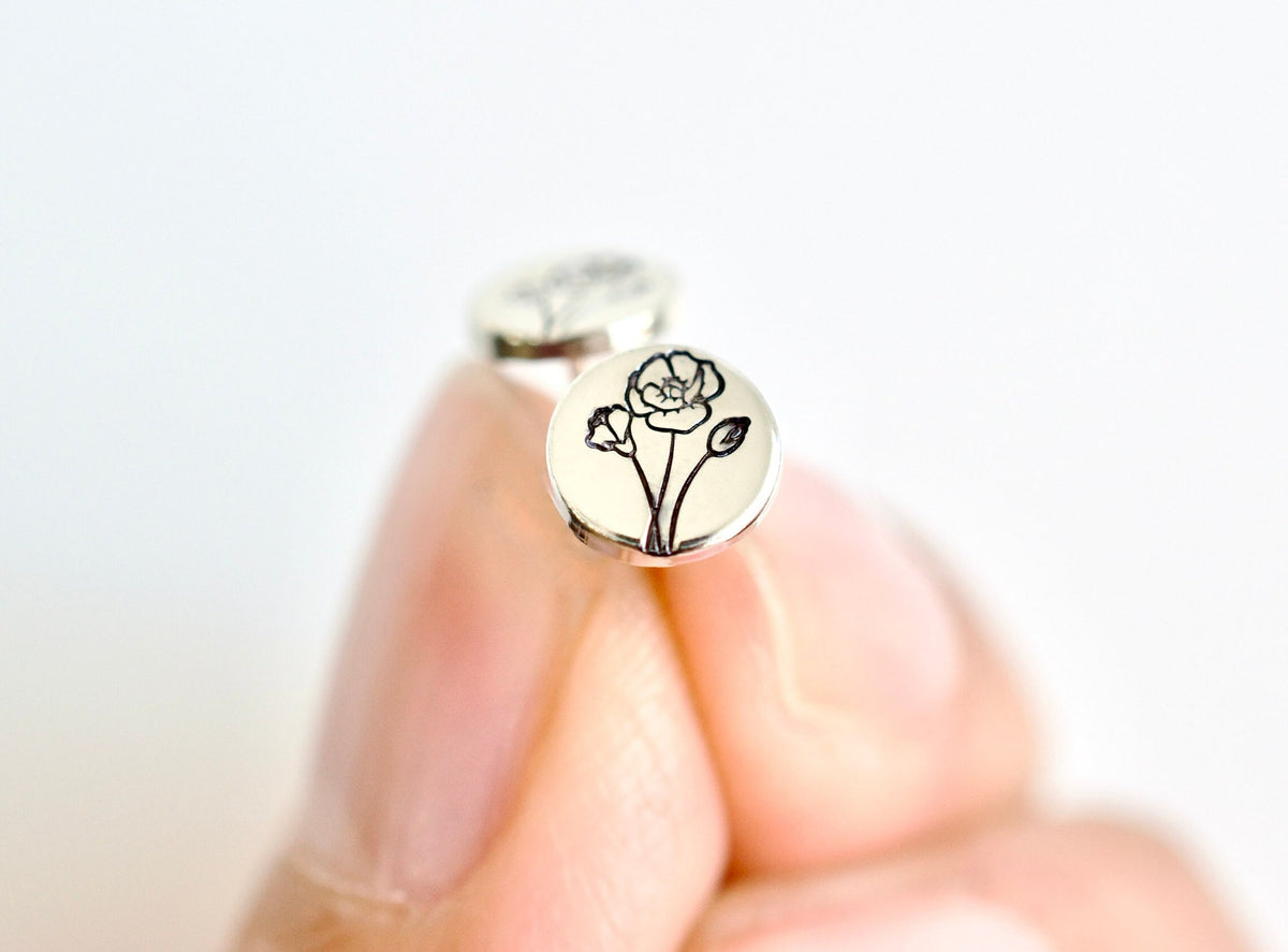 Wildflower Earrings - Sterling Stud Earrings - Floral Jewelry