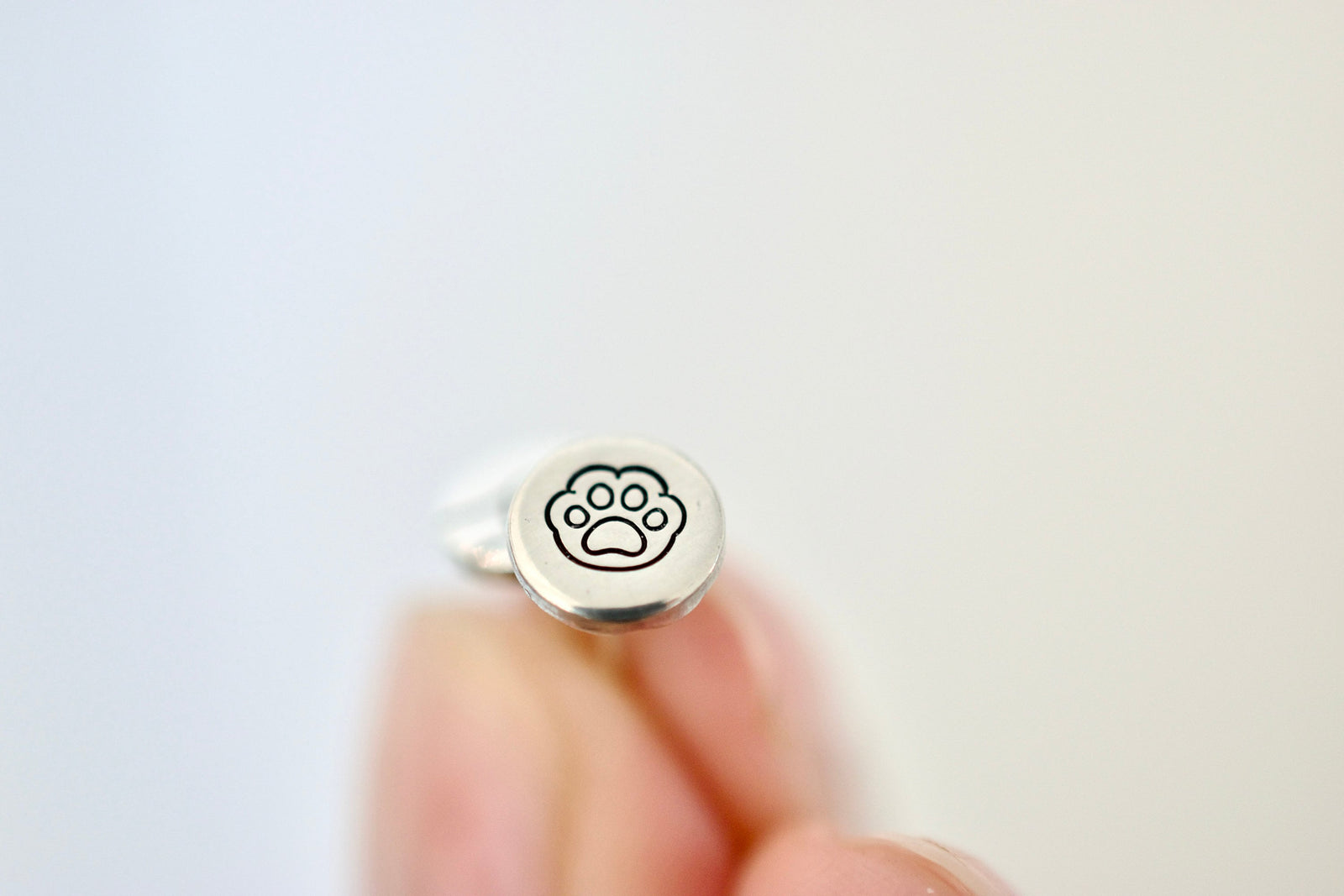 Paw Print Earrings - Sterling Animal Stud Earrings