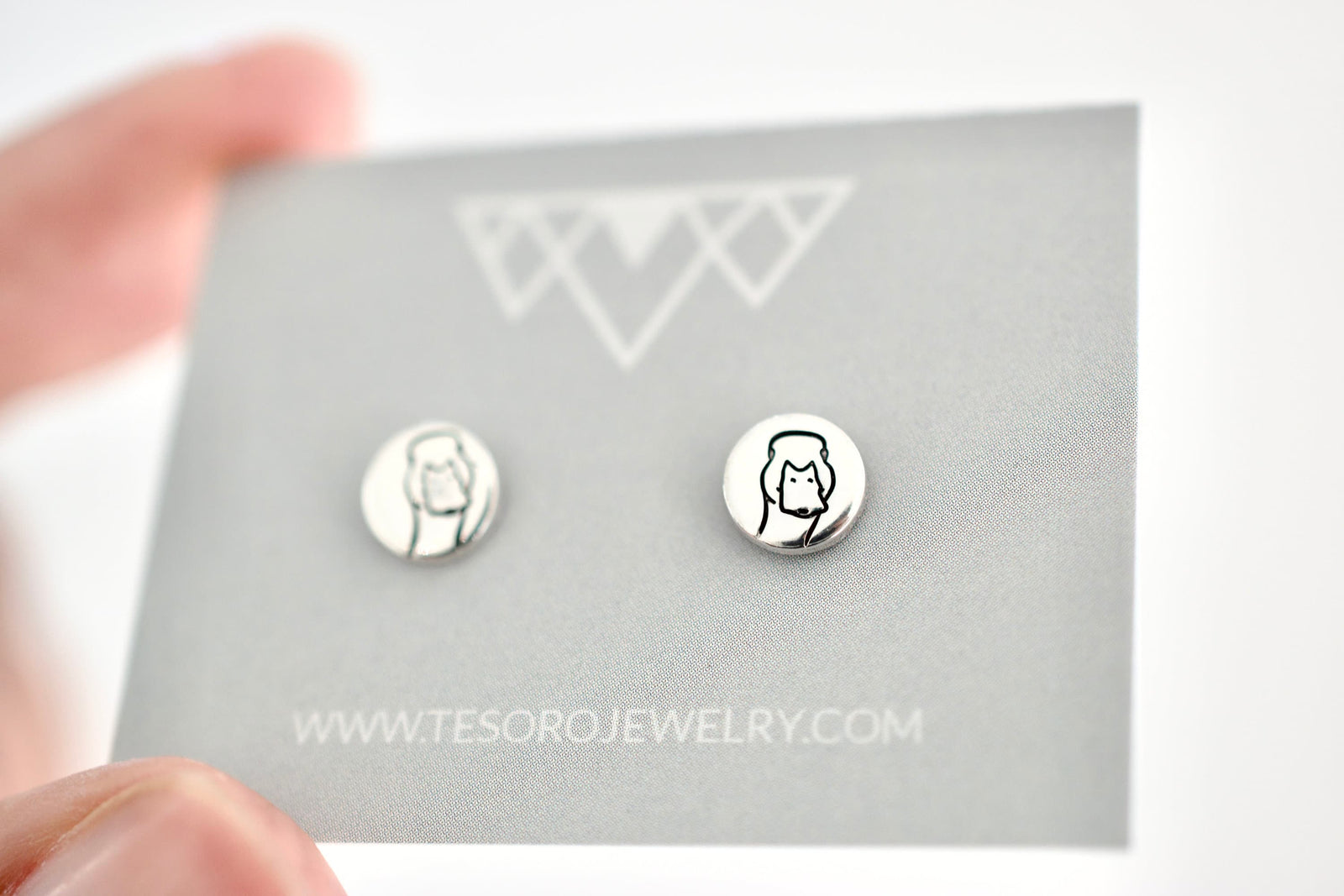 Duck Earrings - Sterling Stud Earrings - Animal Jewelry