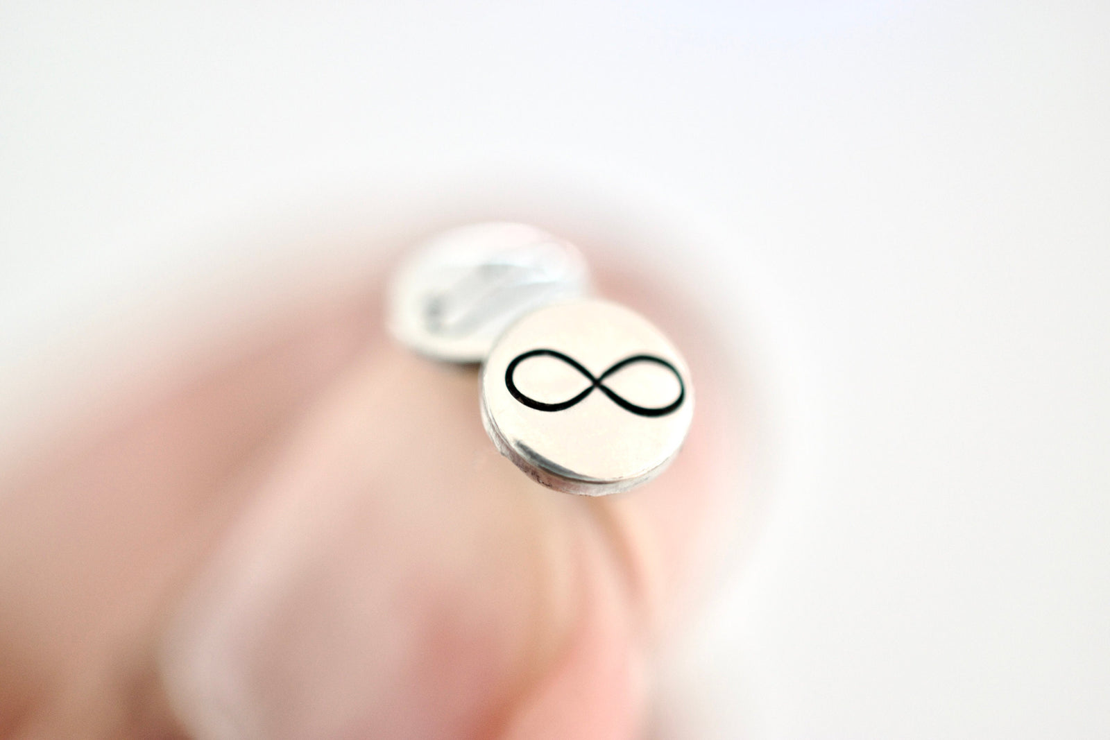 Infinity Symbol Earrings - Sterling Stud Earrings