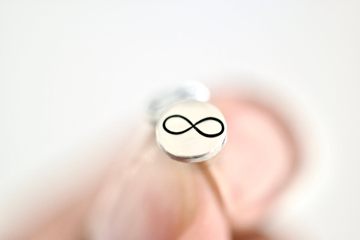 Infinity Symbol Earrings - Sterling Stud Earrings