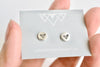 Heart Earrings - Sterling Stud Earrings - Love Jewelry