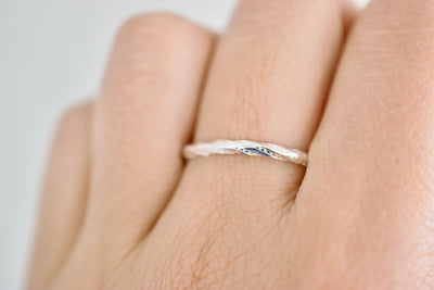 Dot Spiral Ring - Sterling Silver Ring - Twisted Band